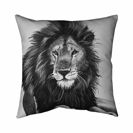 BEGIN HOME DECOR 26 x 26 in. The Lion King-Double Sided Print Indoor Pillow 5541-2626-AN446